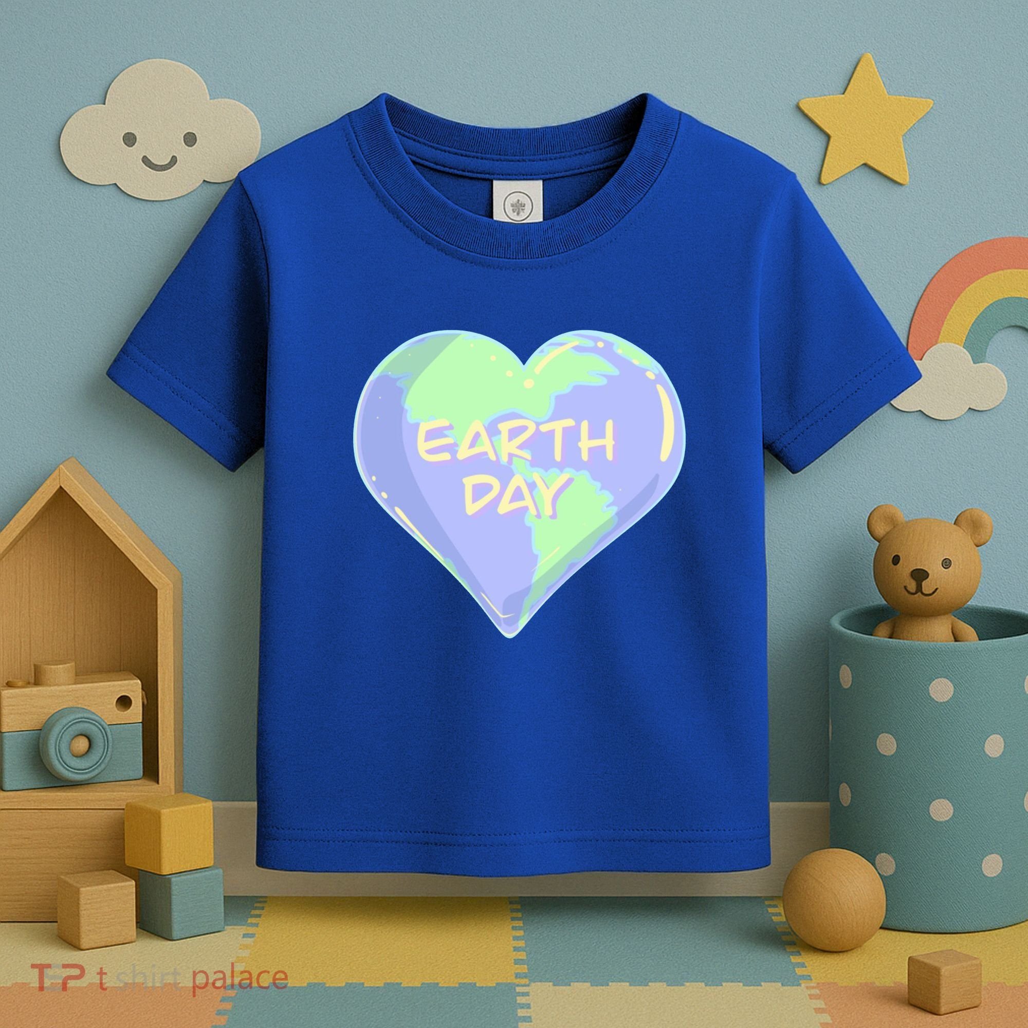 Cute Earth Day World Heart Toddler T-Shirt