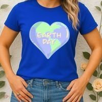 Cute Earth Day World Heart Women's T-Shirt thumb 2