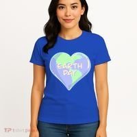 Cute Earth Day World Heart Women's T-Shirt thumb 4
