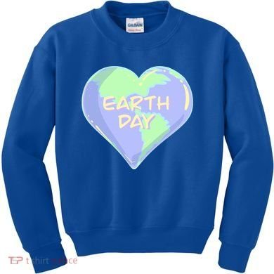 Cute Earth Day World Heart Kids Sweatshirt