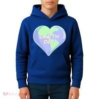 Cute Earth Day World Heart Kids Hoodie thumb 4