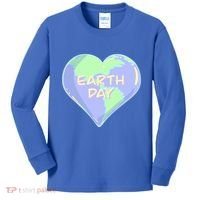 Cute Earth Day World Heart Kids Long Sleeve Shirt thumb 0