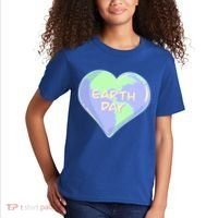 Cute Earth Day World Heart Kids T-Shirt thumb 2