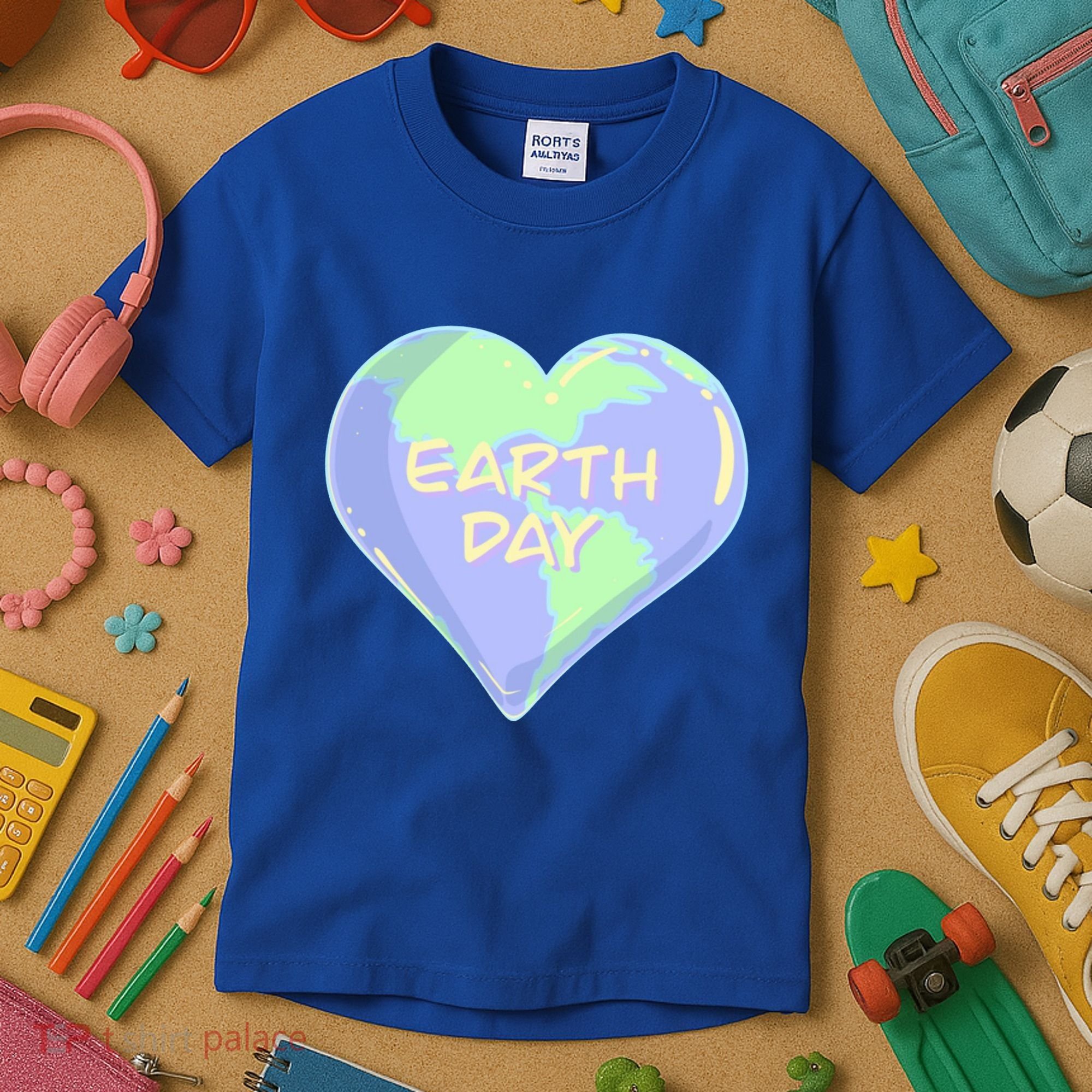 Cute Earth Day World Heart Kids T-Shirt