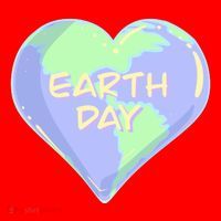 Cute Earth Day World Heart Santa Hat thumb 1