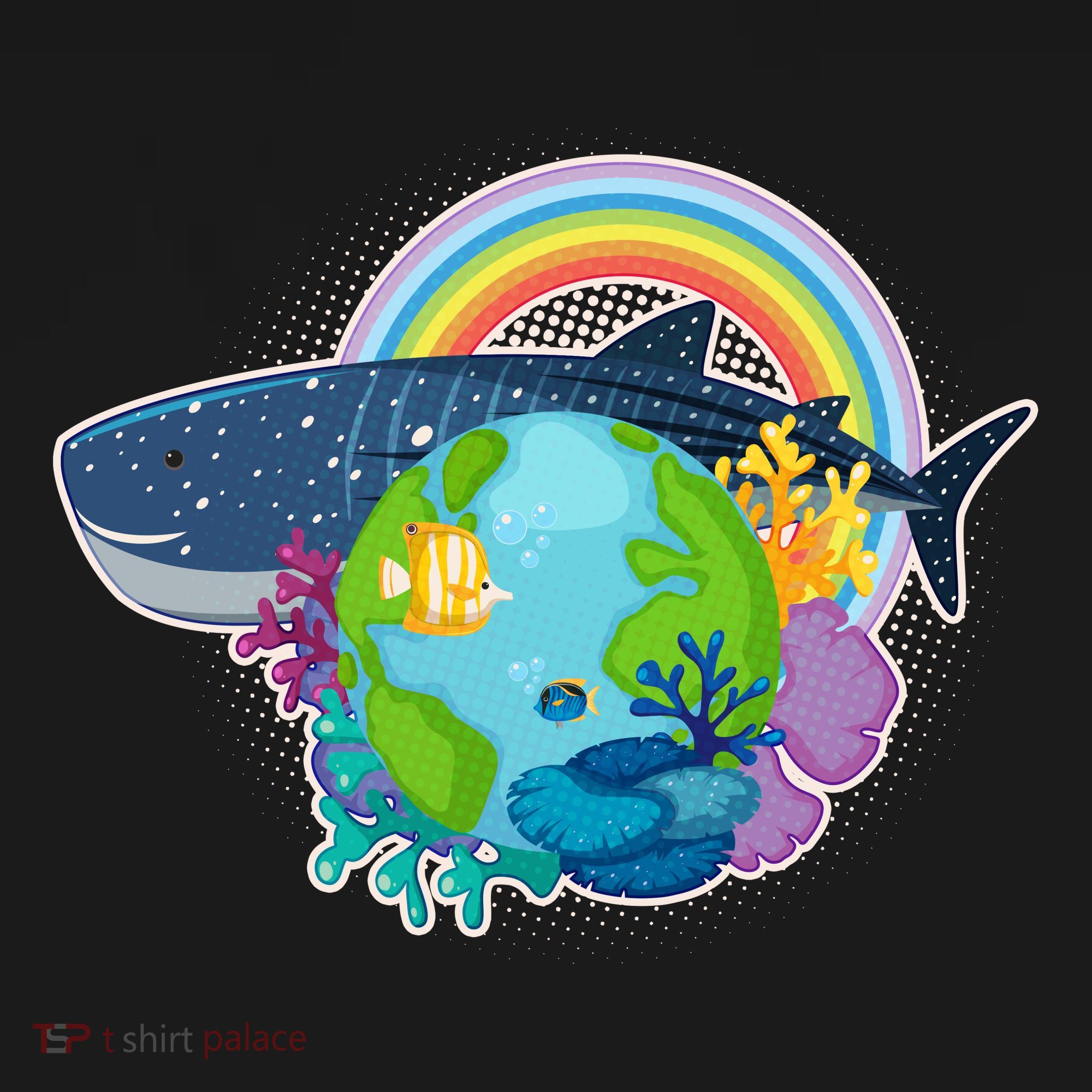 Colorful Earth Day Ocean Sea Life T-Shirt