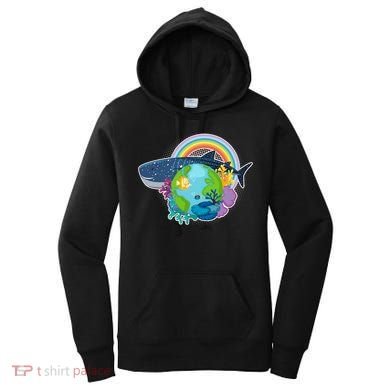 Colorful Earth Day Ocean Sea Life Women's Hoodie