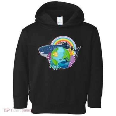 Colorful Earth Day Ocean Sea Life Toddler Hoodie