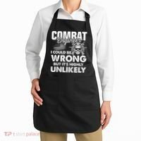 Combat Engineer Distressed American Flag U.S. Military Apron thumb 2