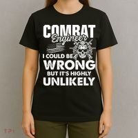 Combat Engineer Distressed American Flag U.S. Military T-Shirt thumb 4