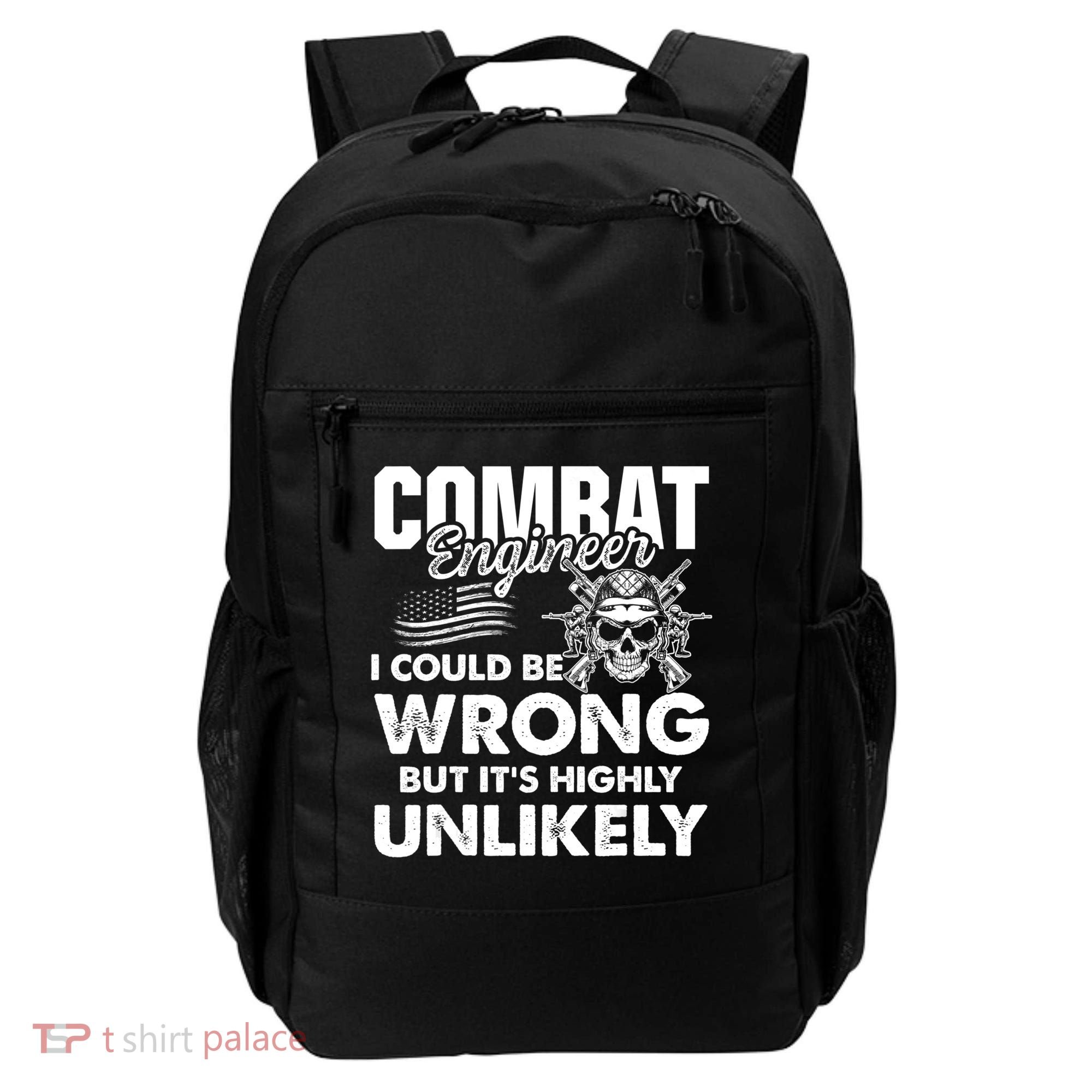 Combat Engineer Distressed American Flag U.S. Military Backpack