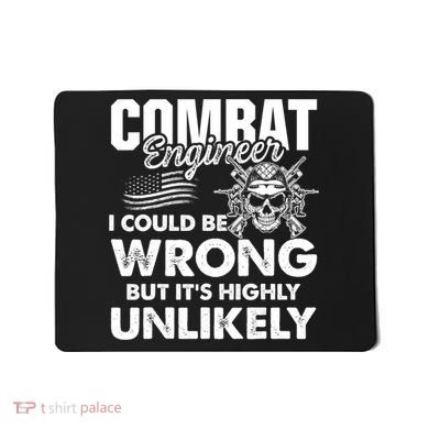Combat Engineer Distressed American Flag U.S. Military Mousepad
