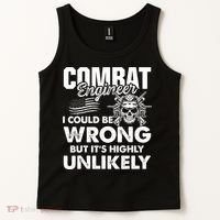 Combat Engineer Distressed American Flag U.S. Military Tank Top thumb 2