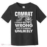 Combat Engineer Distressed American Flag U.S. Military Toddler T-Shirt thumb 0