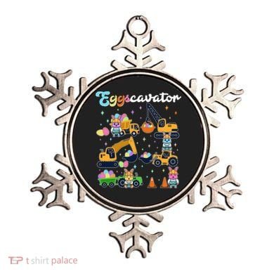 Cute Easter Eggscavator Construction Bunny Rabbits Ornament