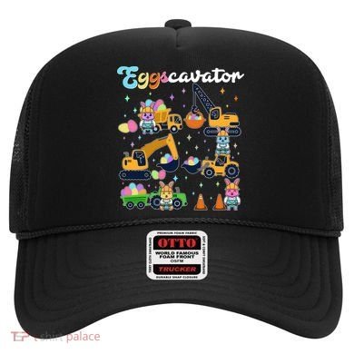 Cute Easter Eggscavator Construction Bunny Rabbits Hat