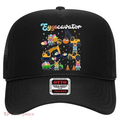 Cute Easter Eggscavator Construction Bunny Rabbits Hat