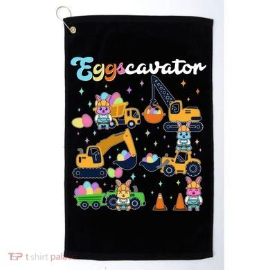 Cute Easter Eggscavator Construction Bunny Rabbits Golf Towel