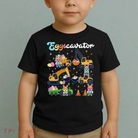 Cute Easter Eggscavator Construction Bunny Rabbits Toddler T-Shirt thumb 2