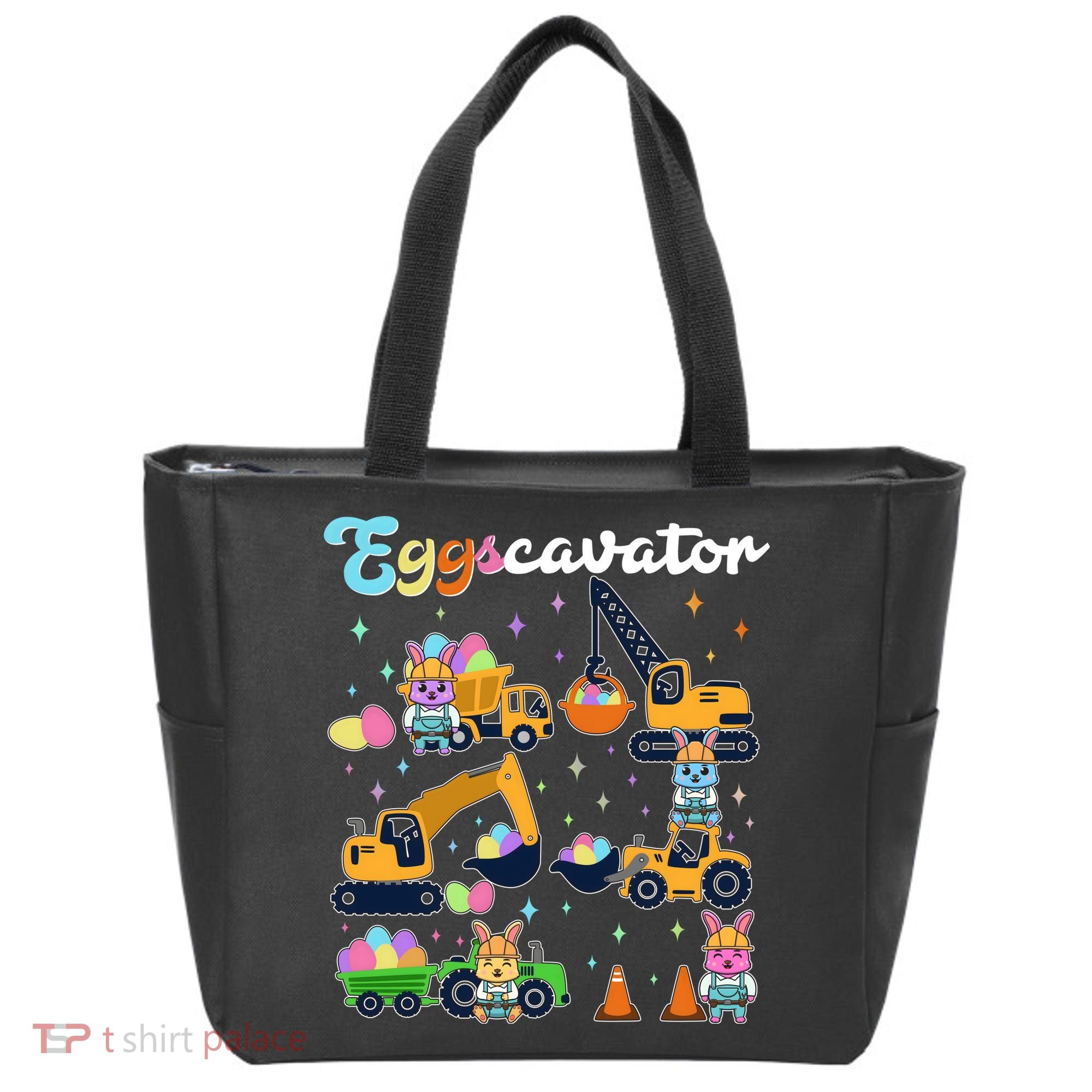 Cute Easter Eggscavator Construction Bunny Rabbits Tote Bag