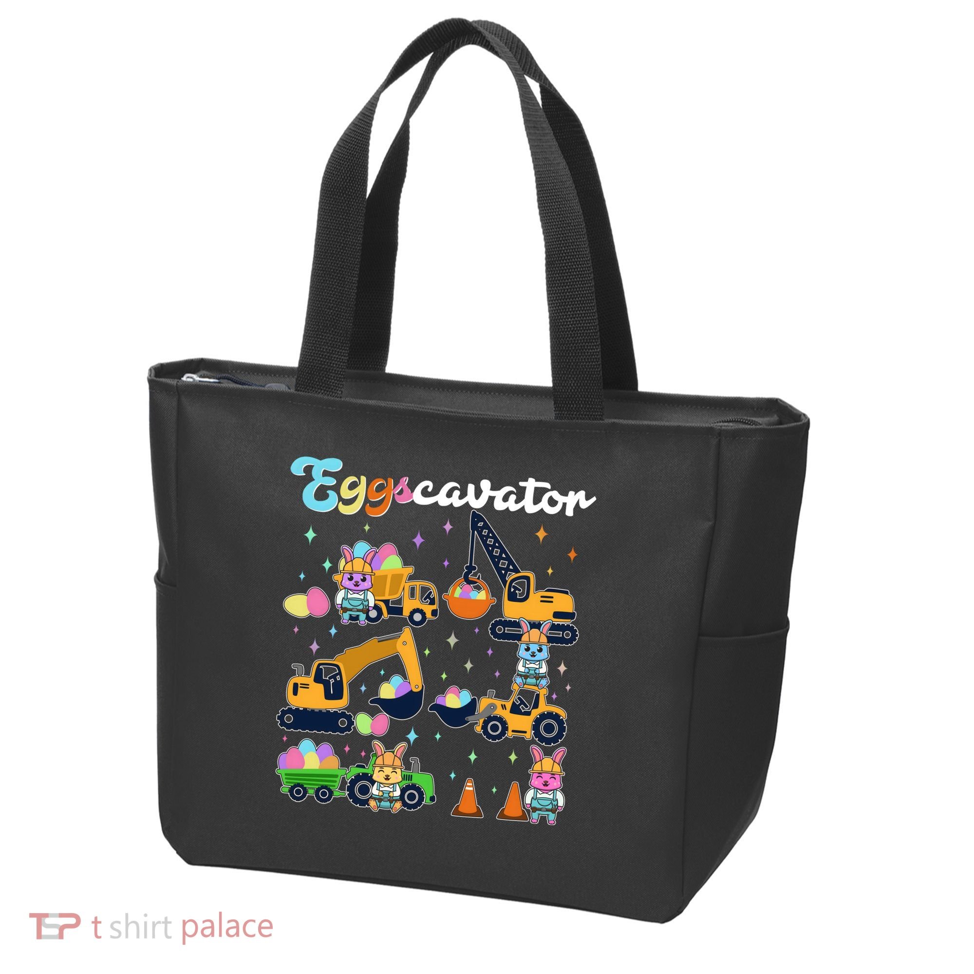 Cute Easter Eggscavator Construction Bunny Rabbits Tote Bag