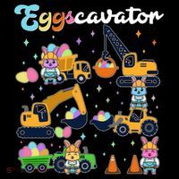 Cute Easter Eggscavator Construction Bunny Rabbits Tote Bag thumb 4