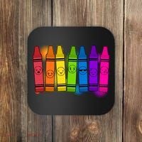 Cute Emotions Emoji Crayons Coaster thumb 0