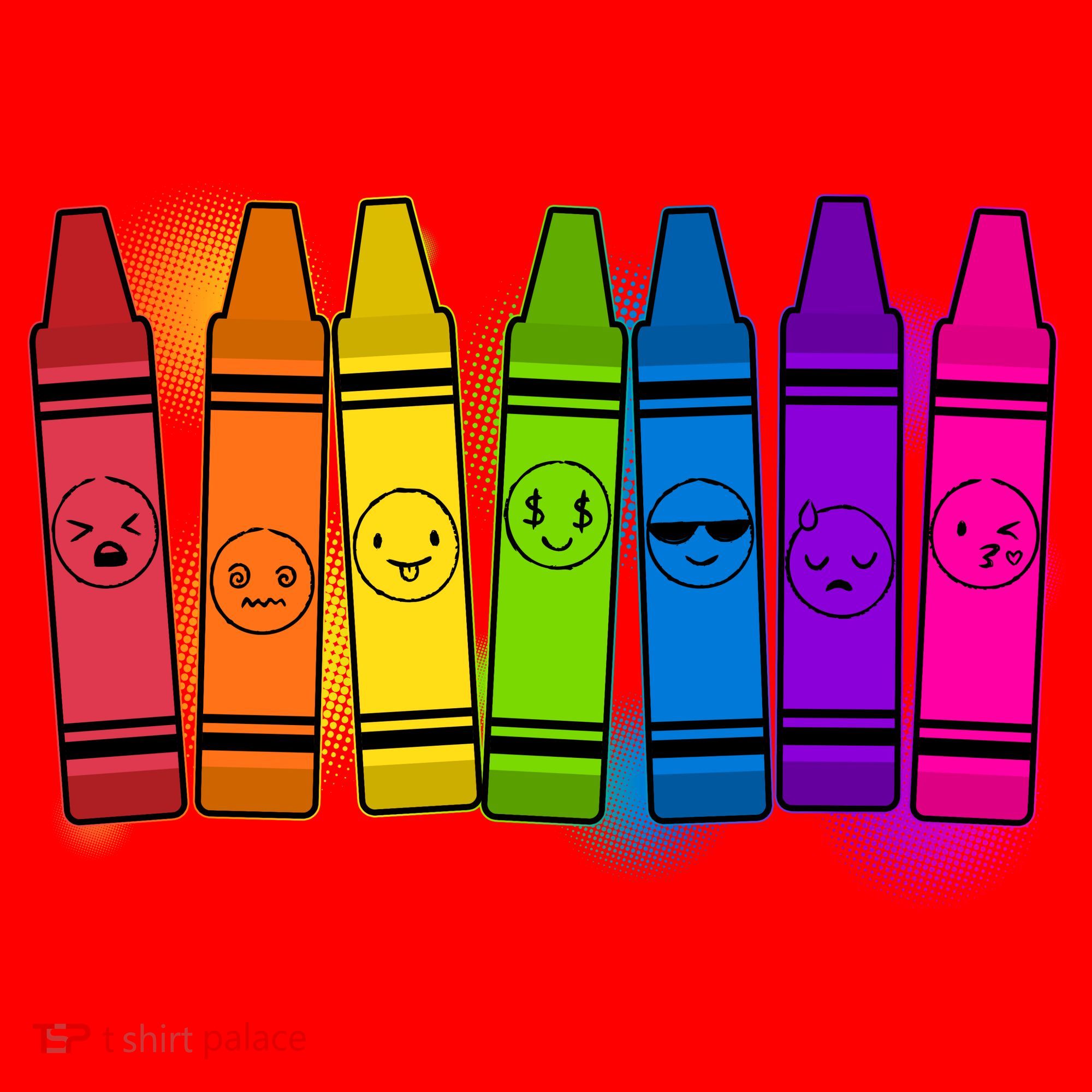 Cute Emotions Emoji Crayons Santa Hat