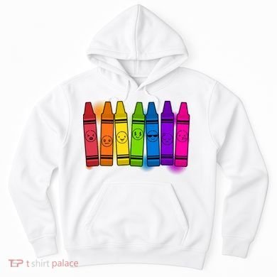 Cute Emotions Emoji Crayons Hoodie