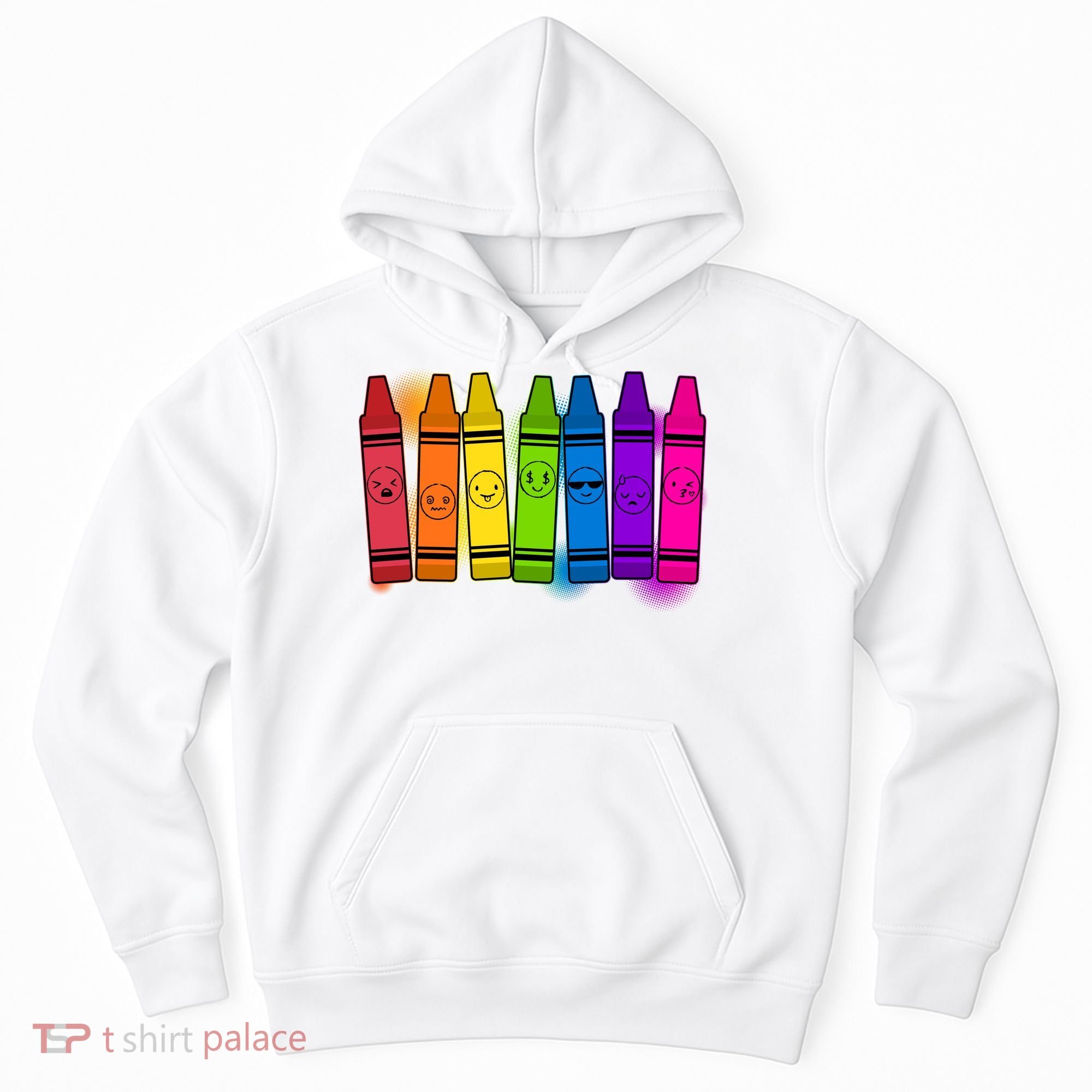 Cute Emotions Emoji Crayons Hoodie