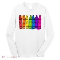 Cute Emotions Emoji Crayons Long Sleeve Shirt thumb 0