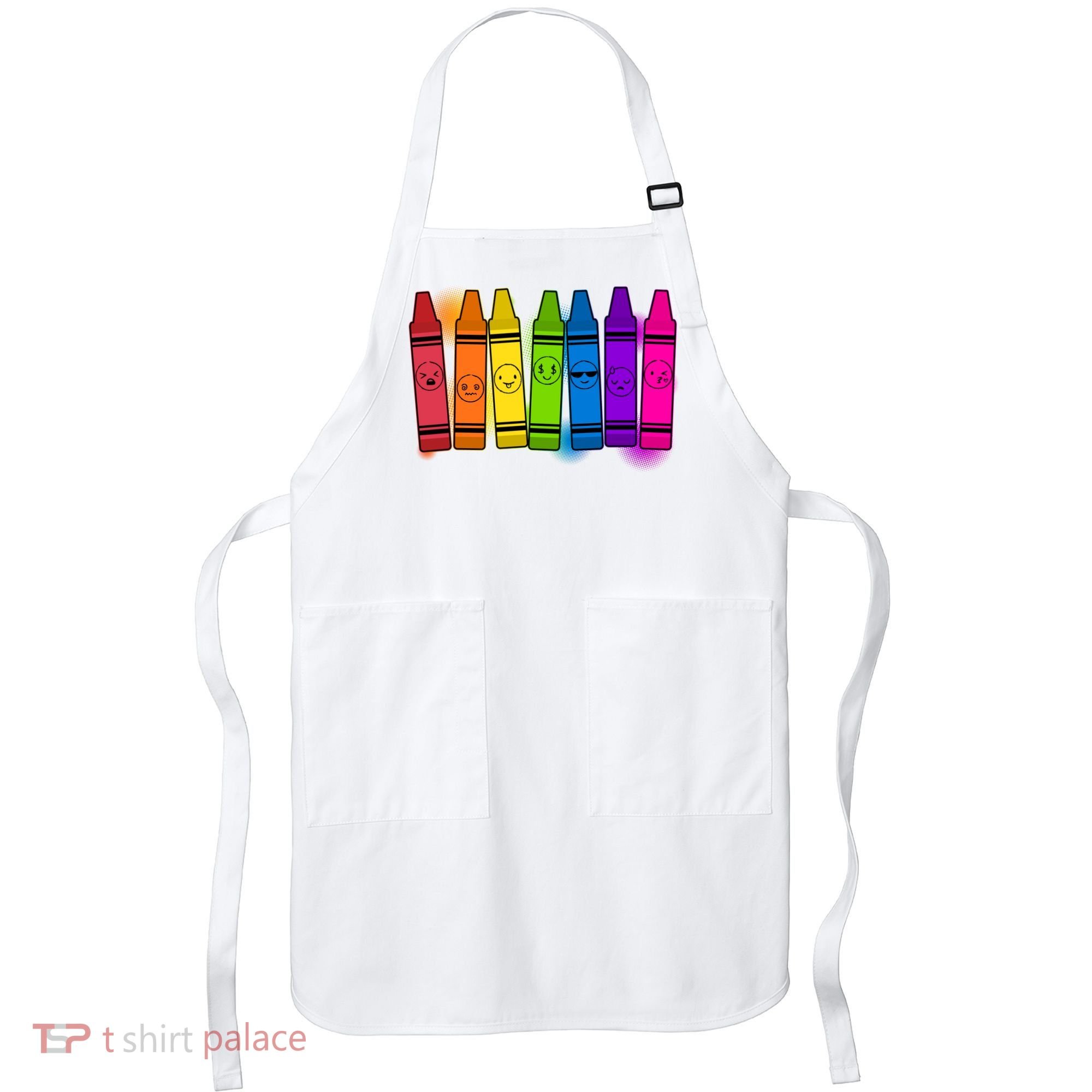 Cute Emotions Emoji Crayons Apron