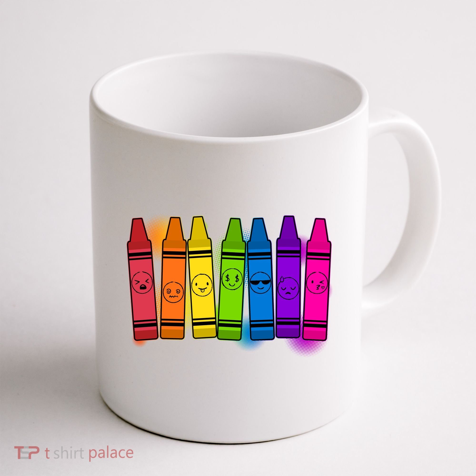 Cute Emotions Emoji Crayons Coffee Mug