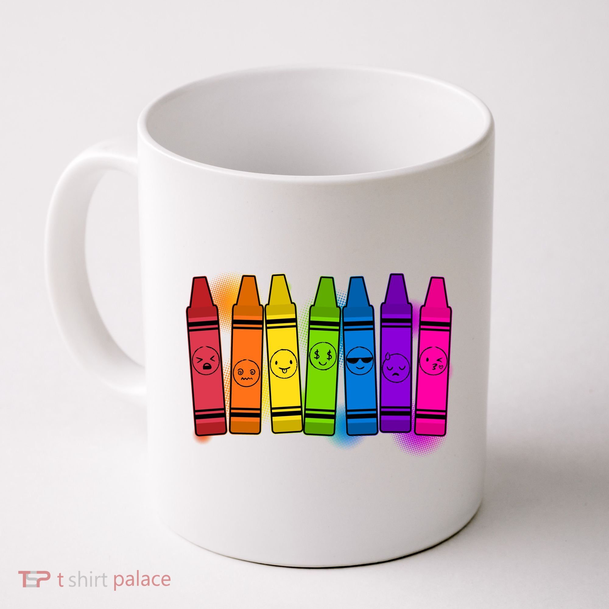 Cute Emotions Emoji Crayons Coffee Mug
