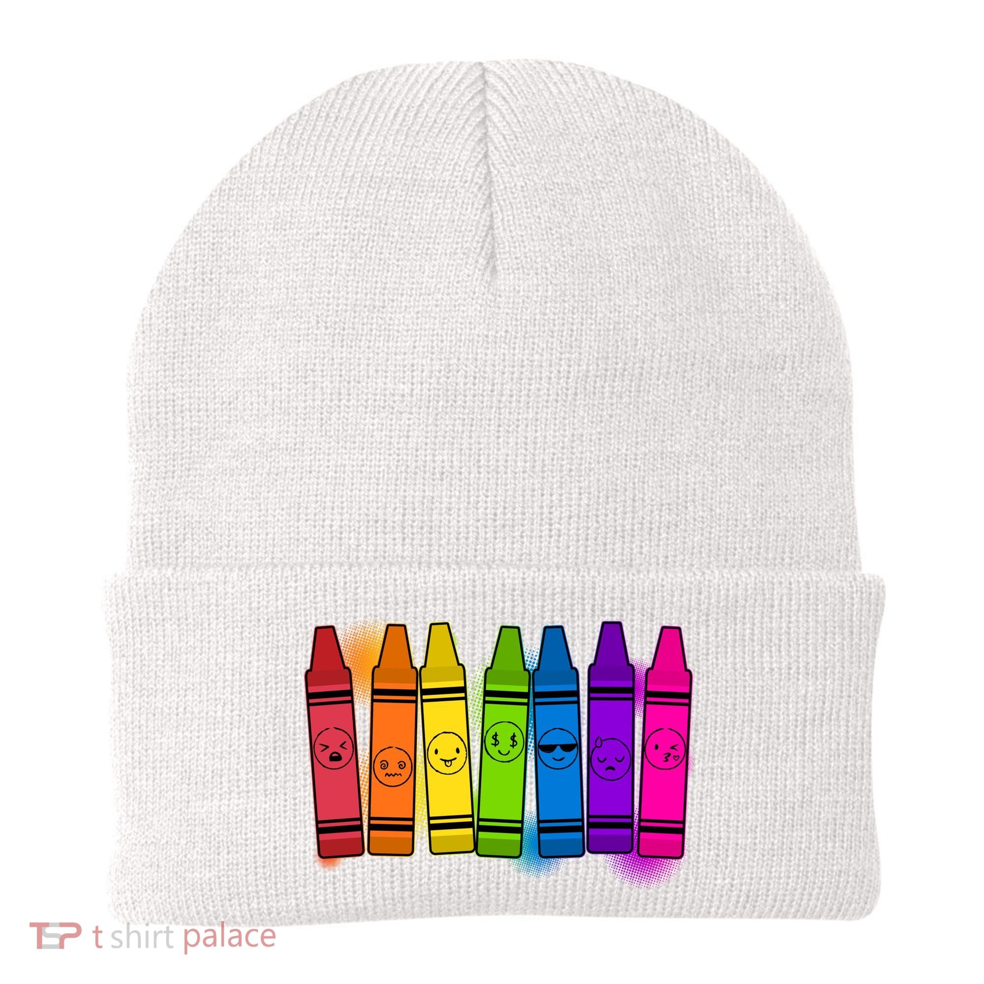 Cute Emotions Emoji Crayons Beanie