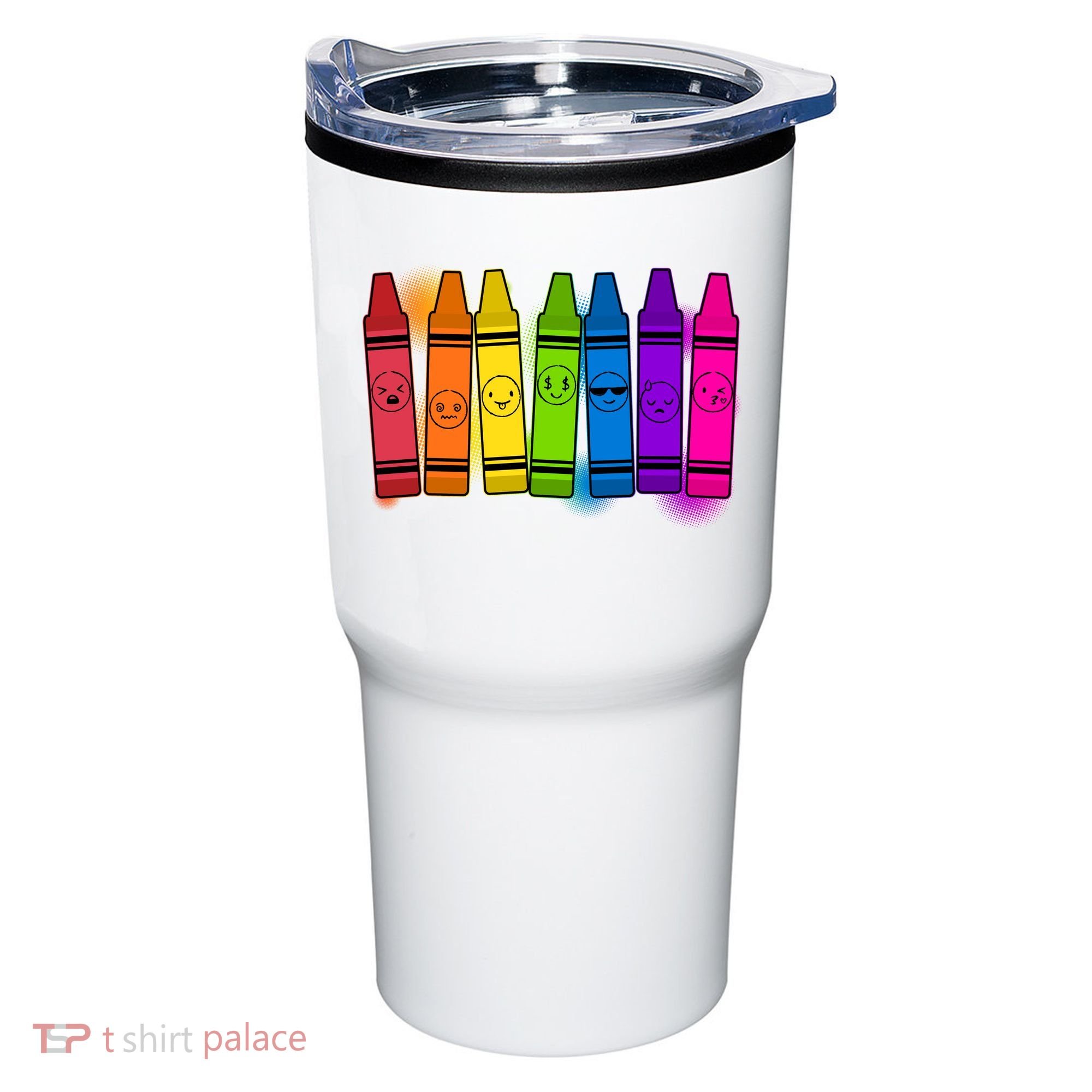Cute Emotions Emoji Crayons Tumbler