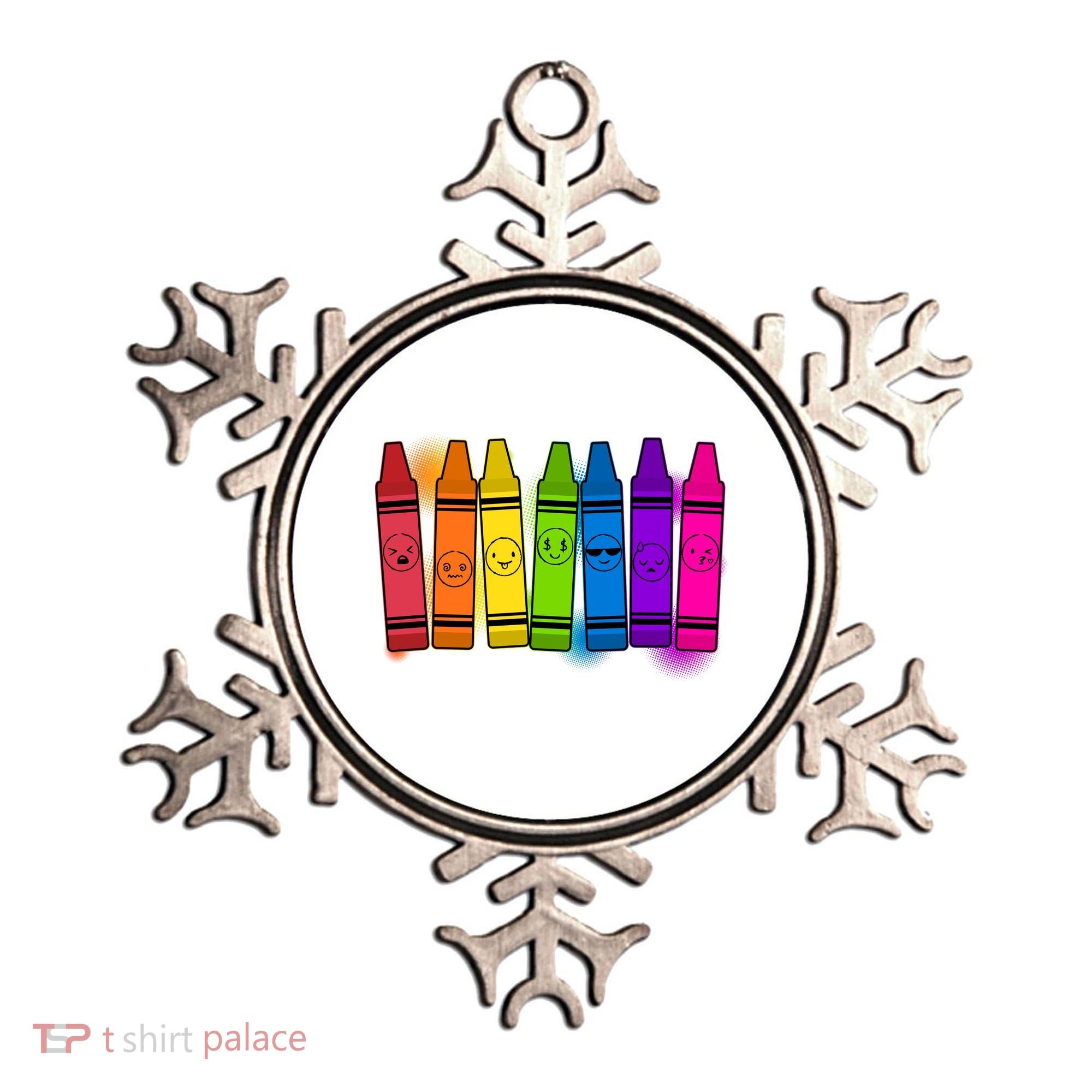 Cute Emotions Emoji Crayons Ornament