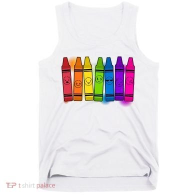 Cute Emotions Emoji Crayons Tank Top