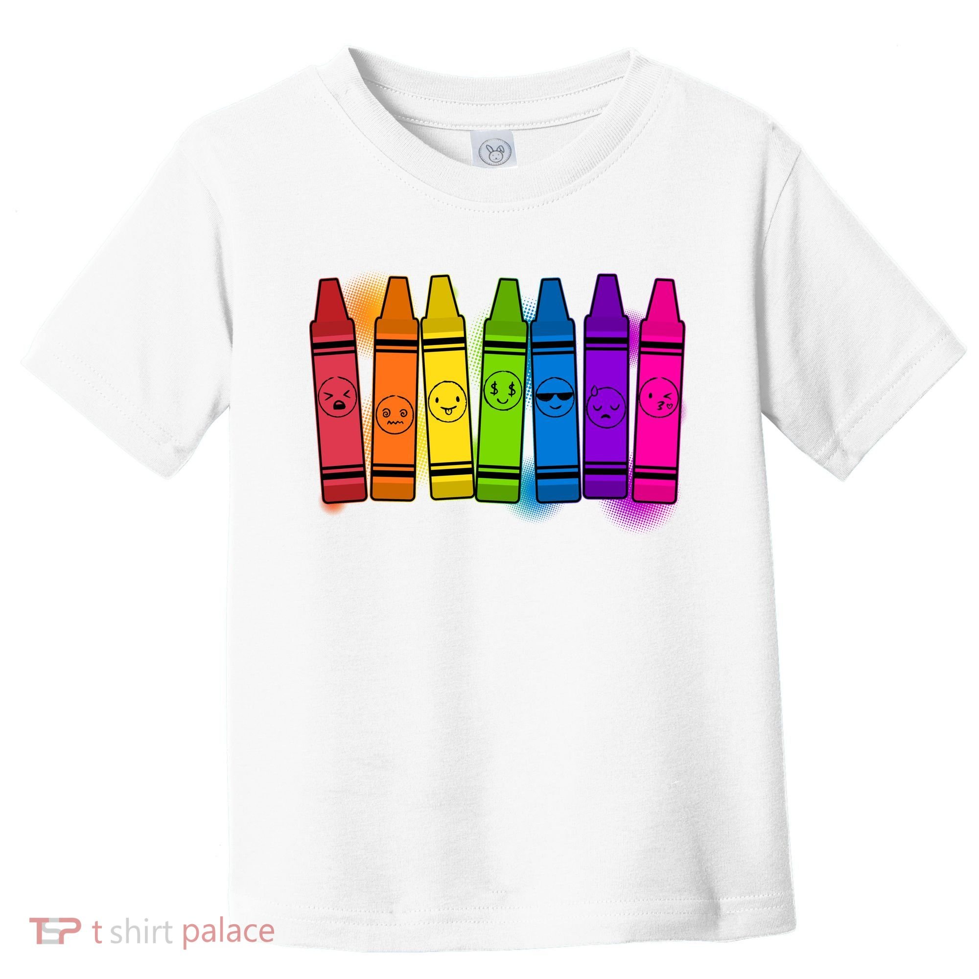 Cute Emotions Emoji Crayons Toddler T-Shirt