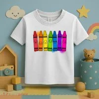 Cute Emotions Emoji Crayons Toddler T-Shirt thumb 3