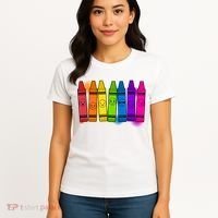 Cute Emotions Emoji Crayons Women's T-Shirt thumb 4