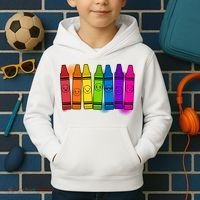 Cute Emotions Emoji Crayons Kids Hoodie thumb 2
