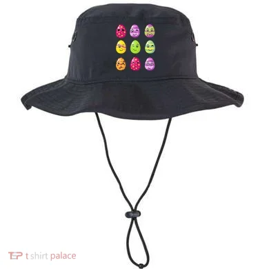 Colorful Easter Eggs Smiley Bucket Hat
