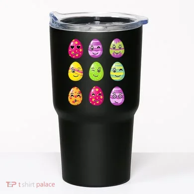 Colorful Easter Eggs Smiley Tumbler