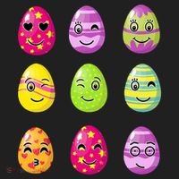Colorful Easter Eggs Smiley Hat thumb 2