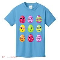 Colorful Easter Eggs Smiley Kids T-Shirt thumb 0