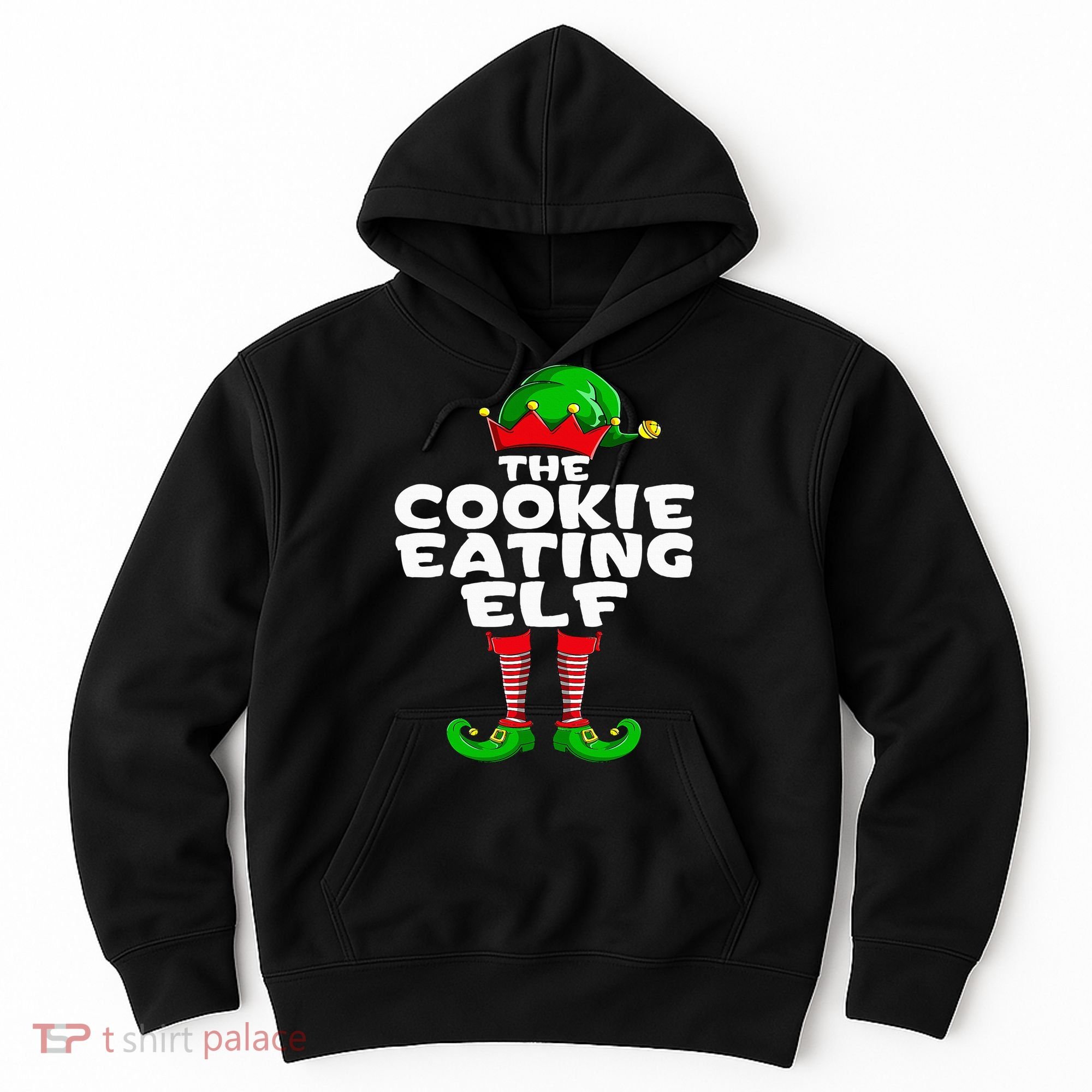 Cookie Eating Elf Matching Family Group Christmas Party Pj Hoodie