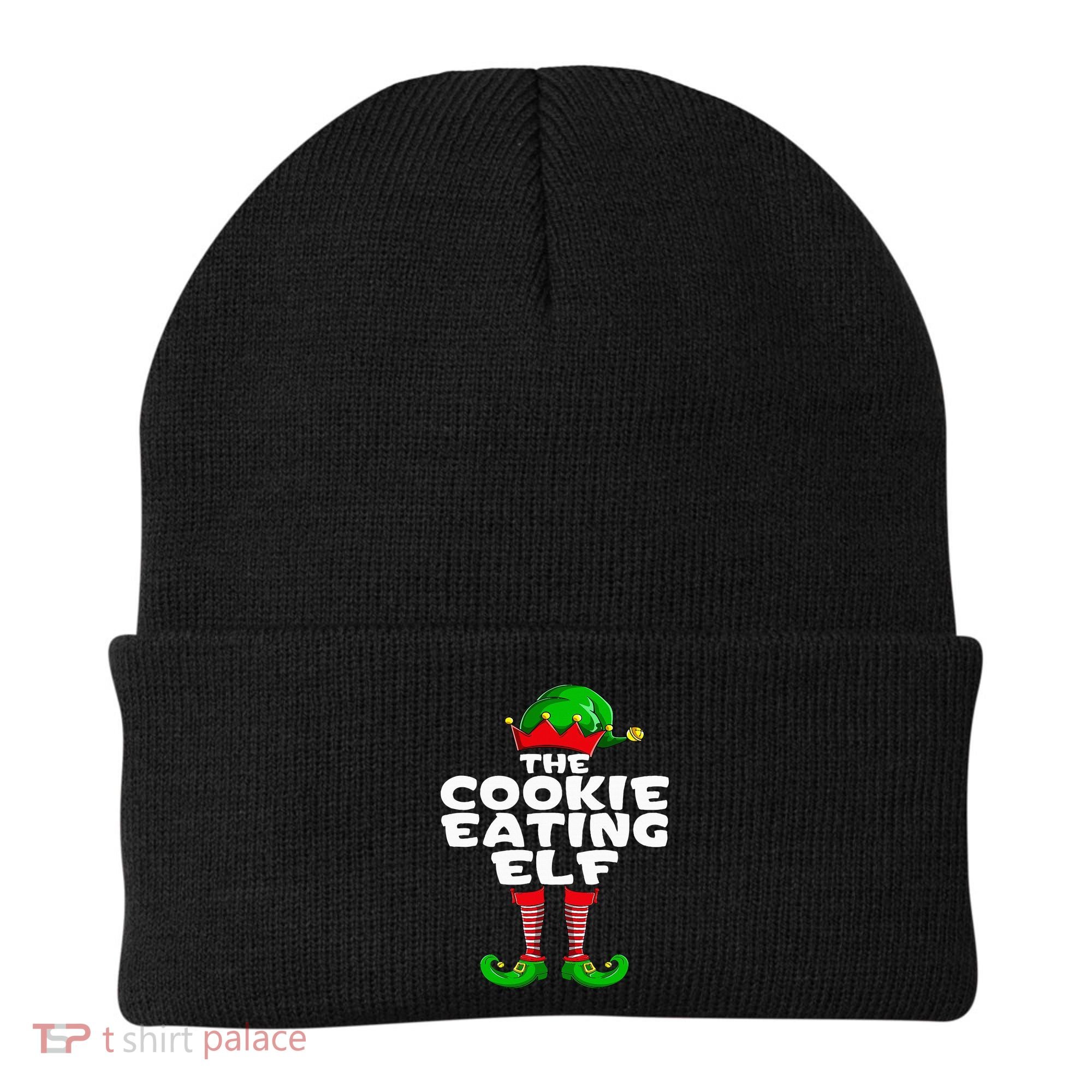 Cookie Eating Elf Matching Family Group Christmas Party Pj Beanie