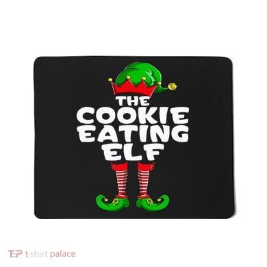 Cookie Eating Elf Matching Family Group Christmas Party Pj Mousepad