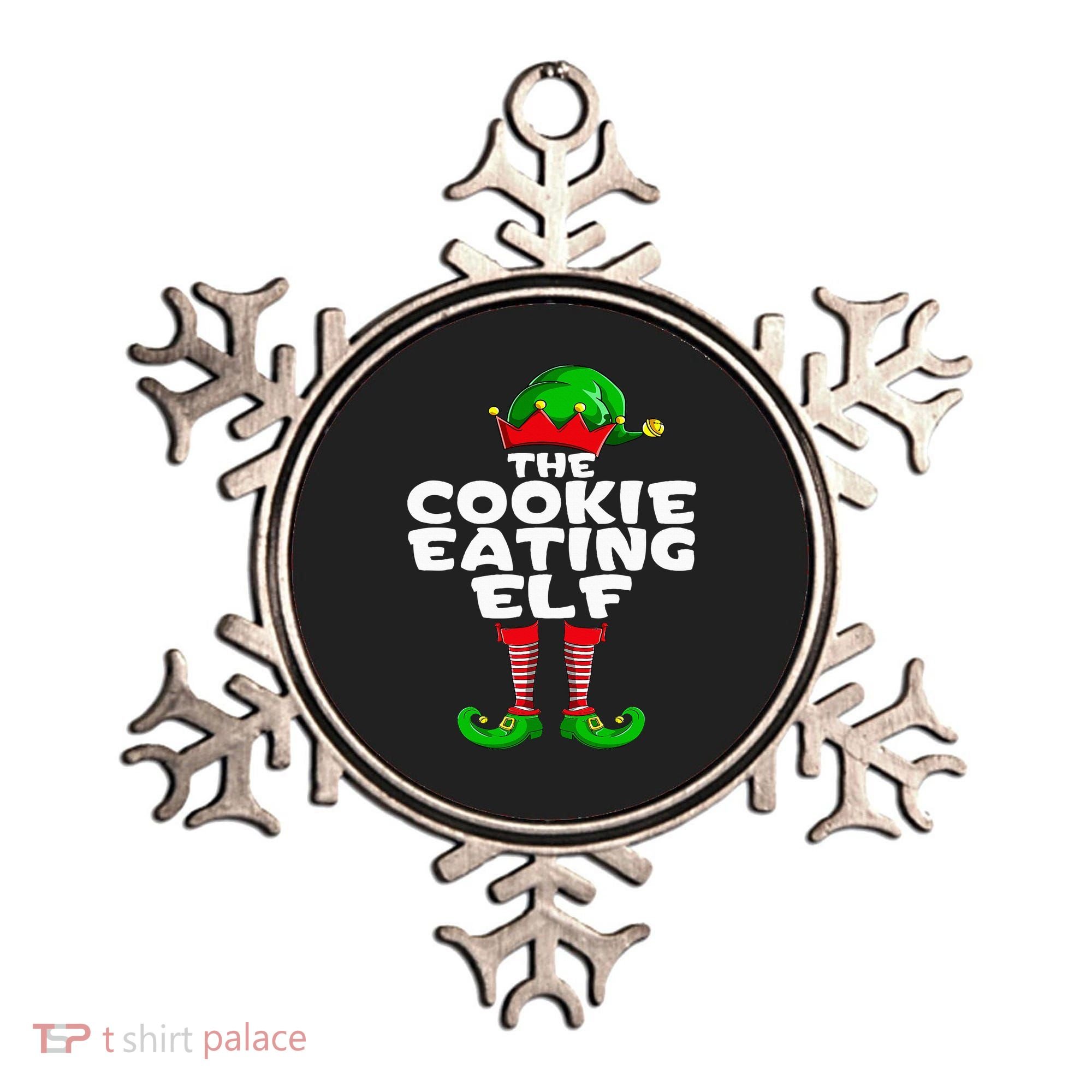 Cookie Eating Elf Matching Family Group Christmas Party Pj Ornament